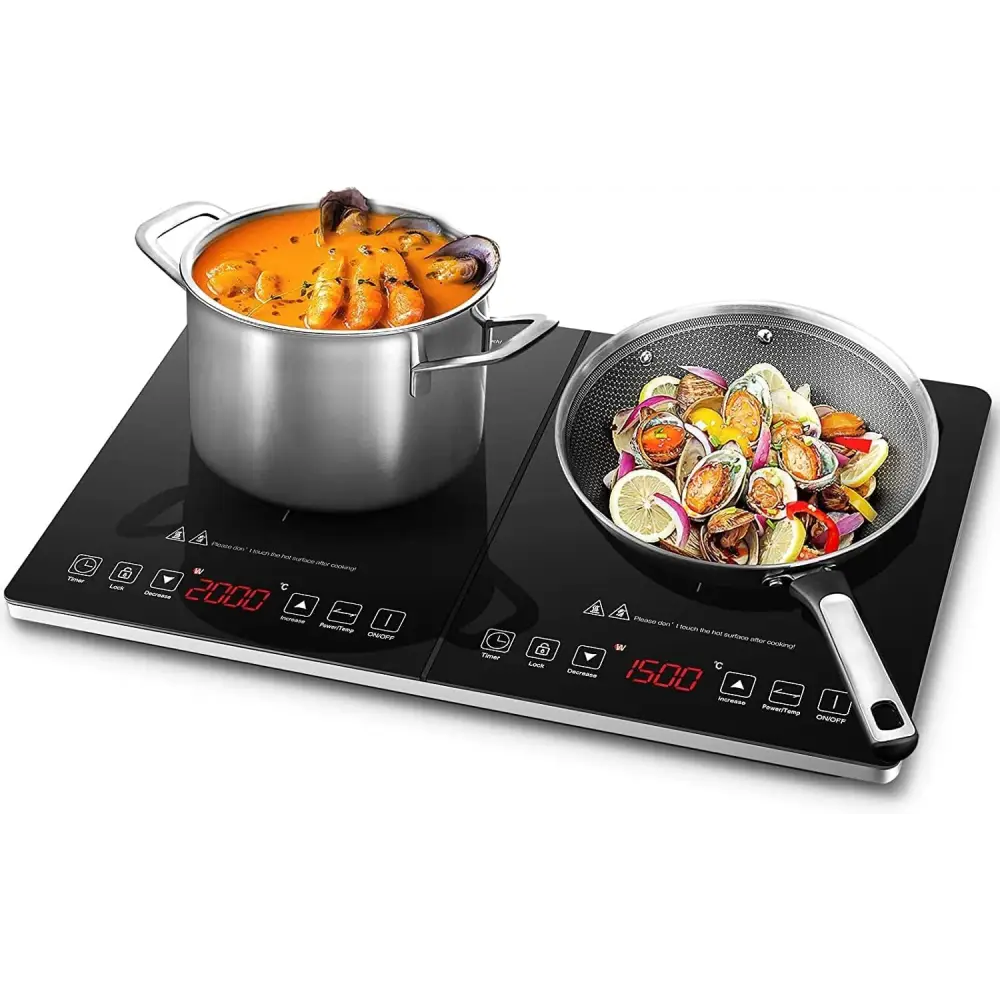 Piastra riscaldante a induzione piano cottura a 2 fuochi