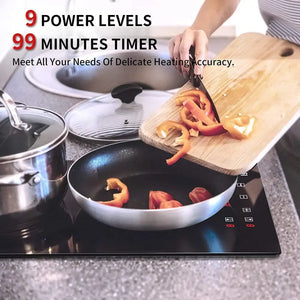 Piastra riscaldante a induzione piano cottura a 2 fuochi