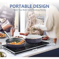 Piastra riscaldante a induzione piano cottura a 2 fuochi