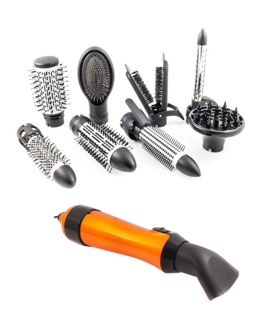 Piastra Spazzola Arriccia Capelli Elettrica Accessori 800w Rotazione 360 Hb-812         