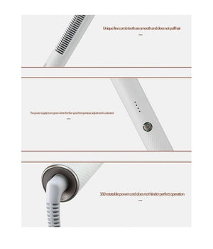 Piastra Spazzola Con Rivestimento Ceramica Pettine Capelli Professionale V-586         