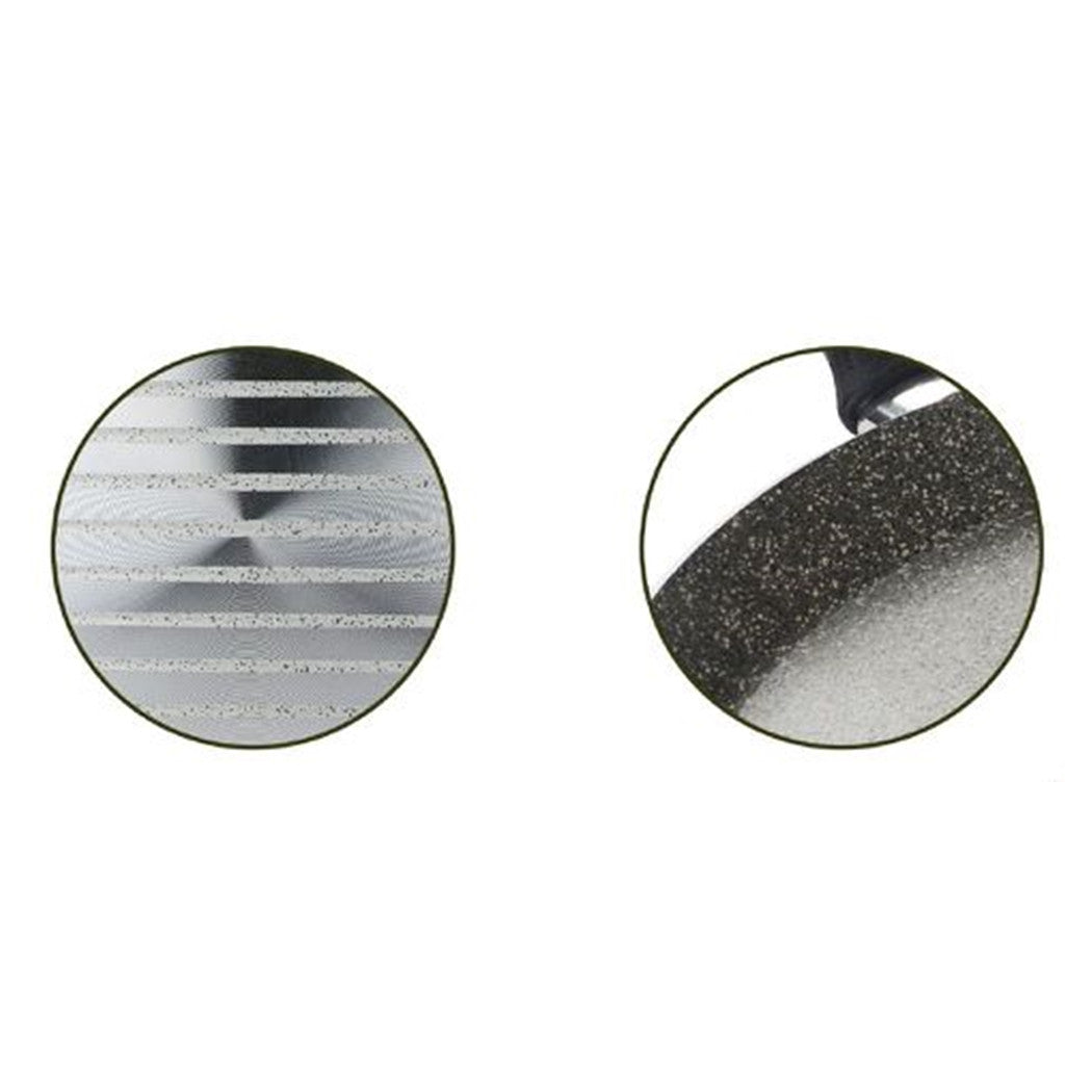 Trade Shop - Piastra Tonda Liscia Padella Cucina Antiaderente Antigraffio A 7 Strati Da 34 Cm 045000m -