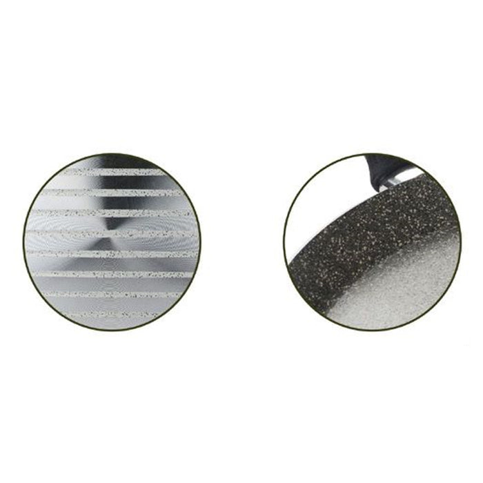 Trade Shop - Piastra Tonda Liscia Padella Cucina Antiaderente Antigraffio A 7 Strati Da 34 Cm 045000m -