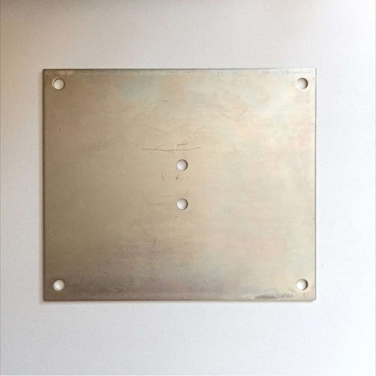 Piastra zincata 270x230mm per fissaggi a pavimento e muro