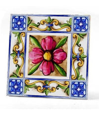 Piastrella Ornamentale Ceramica 11x11 Cm Terra E Sole 9 Decori Assortiti 825637         