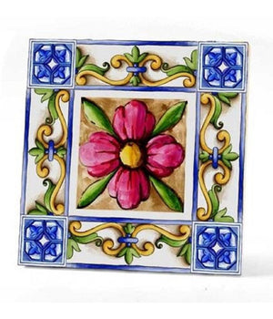Piastrella Ornamentale Ceramica 11x11 Cm Terra E Sole 9 Decori Assortiti 825637         