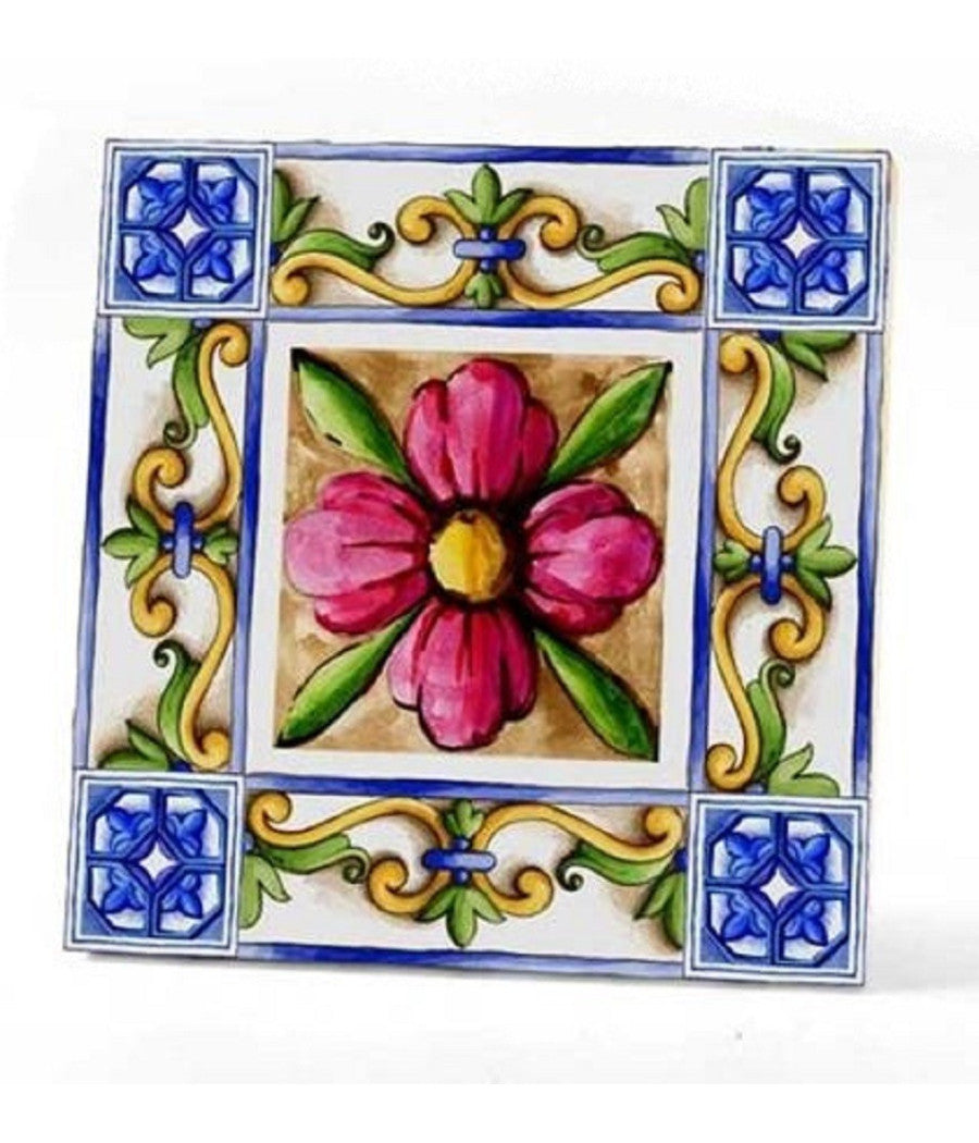 Piastrella Ornamentale Ceramica 11x11 Cm Terra E Sole 9 Decori Assortiti 825637         