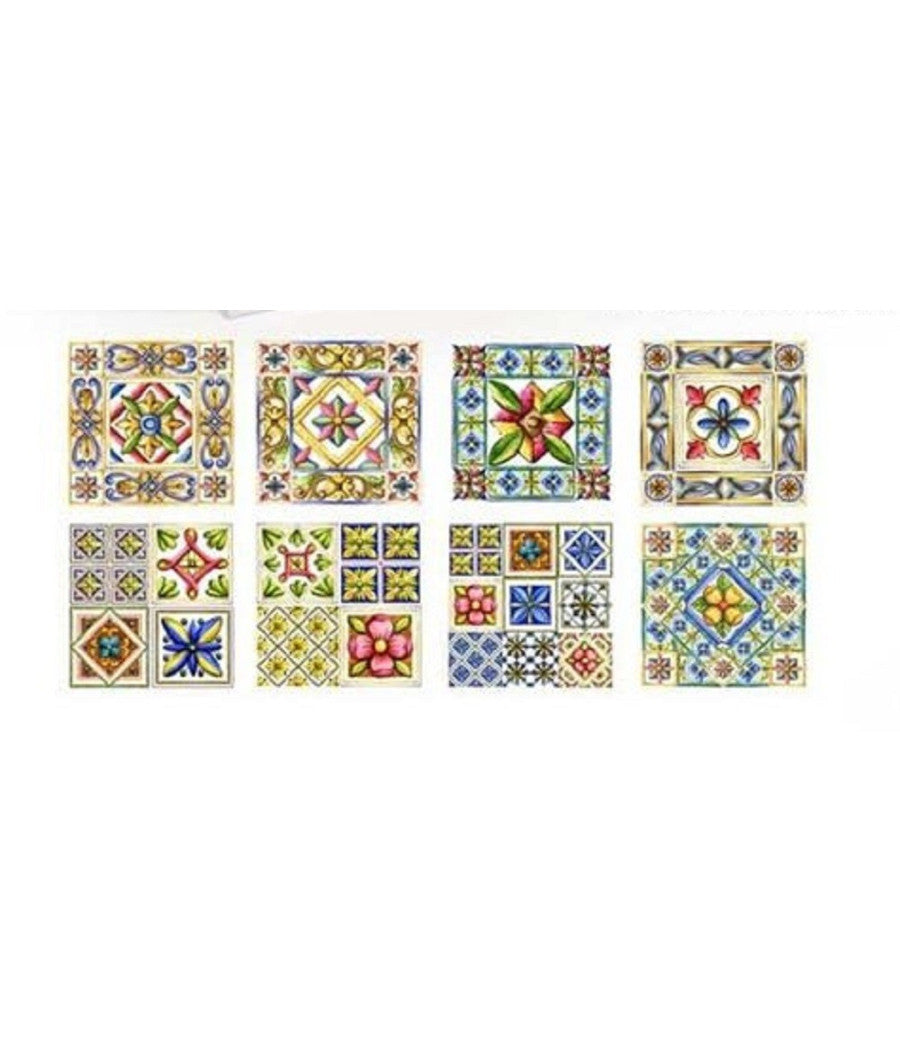 Piastrella Ornamentale Ceramica 11x11 Cm Terra E Sole 9 Decori Assortiti 825637         