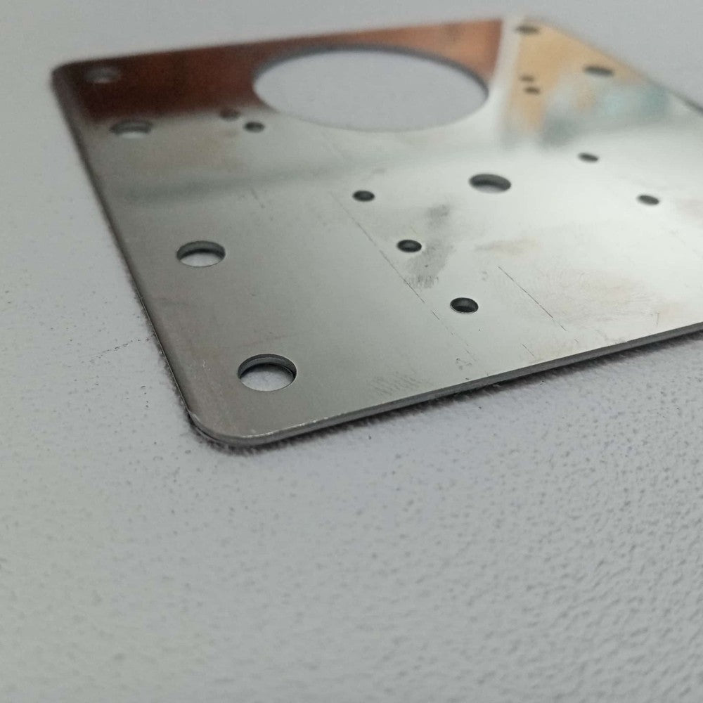 Piastrina 90x90mm - 2pz supporto in acciaio inox per riparazione cerniere