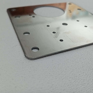 Piastrina 90x90mm - 2pz supporto in acciaio inox per riparazione cerniere