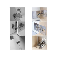 Piastrina 90x90mm - 2pz supporto in acciaio inox per riparazione cerniere