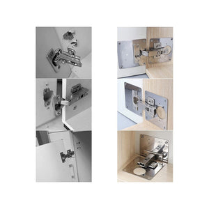 Piastrina 90x90mm - 2pz supporto in acciaio inox per riparazione cerniere