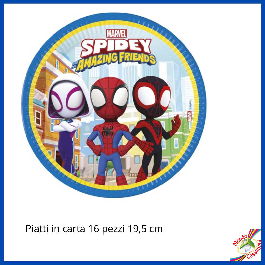 kit set festa  a tema spidey and his amazing friends party addobbi compleanno bambino marvel , palloncino , piatti ,bicchieri , tovaglioli