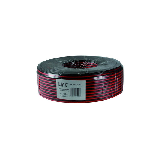 Piattina bipolarizzata 2x0,75mm² cavo rosso e nero bobina da 100m