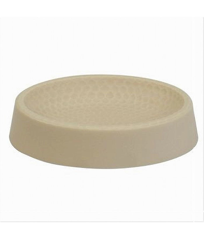 Piattino Per Sapone Beige Lavorato Portasaponetta Moderno Accessorio Bagno 79792         