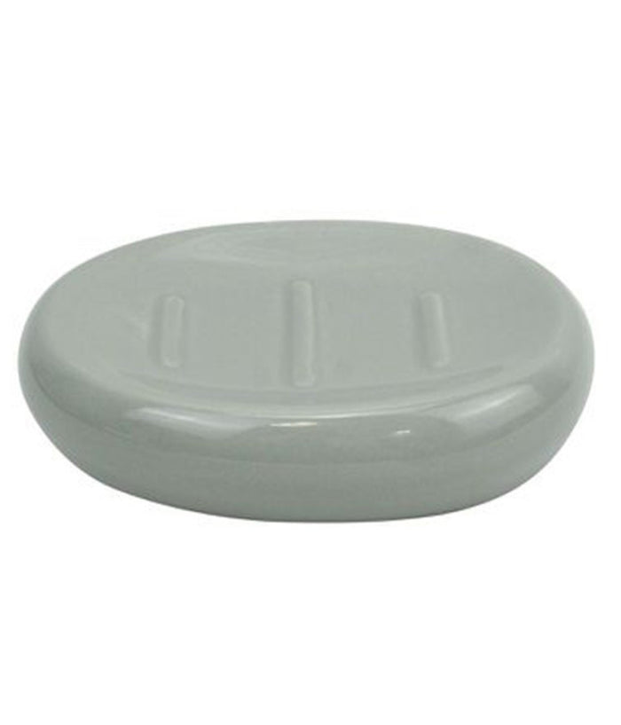 Piattino Per Sapone Ceramica Grigio Portasaponetta Moderno Accessori Bagno 79254         