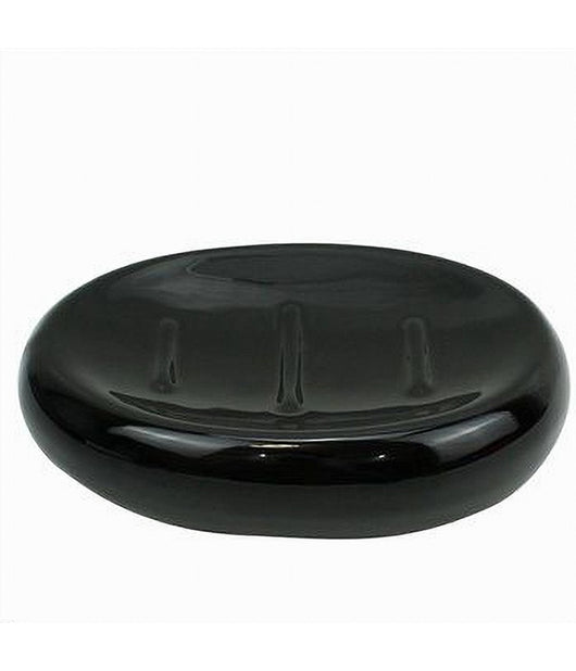 Piattino Per Sapone Ceramica Nera Porta Saponetta Moderno Accessorio Bagno 79250         