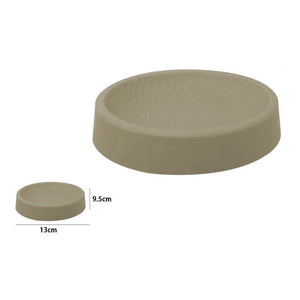 Trade Shop - Piattino Per Sapone Decorato Beige Portasaponetta Moderno Accessori Da Bagno 79180 -