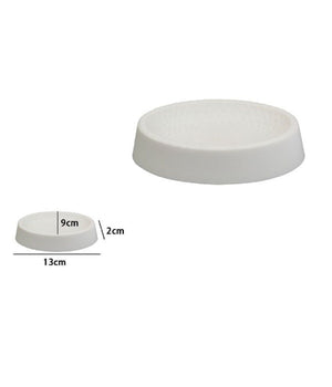 Piattino Per Sapone Decorato Bianco Portasaponetta Moderno Accessori Bagno 79780         