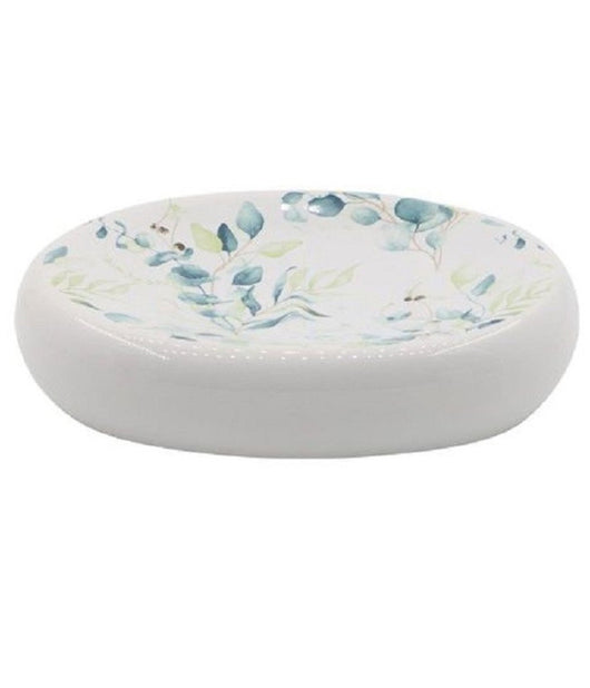 Piattino Per Sapone Decorato Fiori Foglie Porta Saponetta Accessorio Bagno 87051         