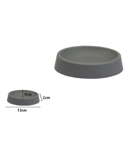 Piattino Per Sapone Decorato Grigio Portasaponetta Moderno Accessori Bagno 79800         