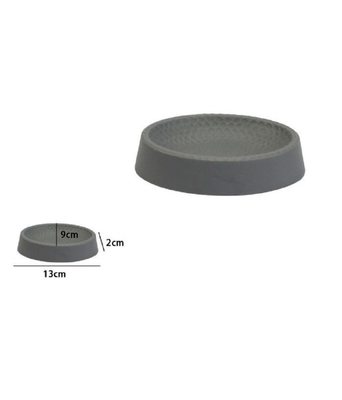 Piattino Per Sapone Decorato Grigio Portasaponetta Moderno Accessori Bagno 79800         