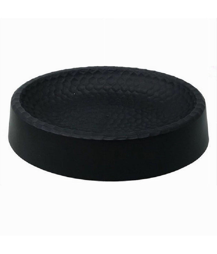 Piattino Per Sapone Decorato Nero Portasaponetta Moderno Accessori Bagno 79184         