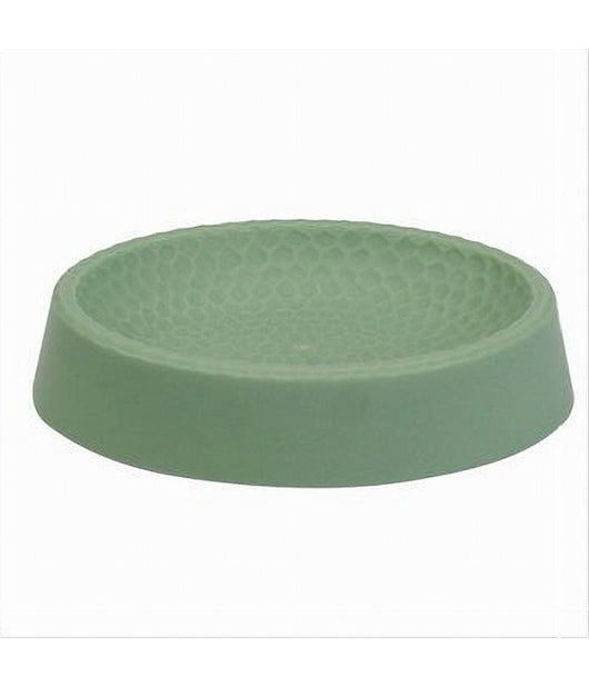 Piattino Per Sapone Decorato Verde Portasaponetta Moderno Accessorio Bagno 79788         