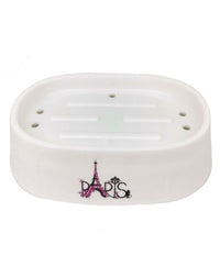 Piattino Per Sapone Porta Saponetta Decorato Scritta Paris Accessori Bagno 87042         