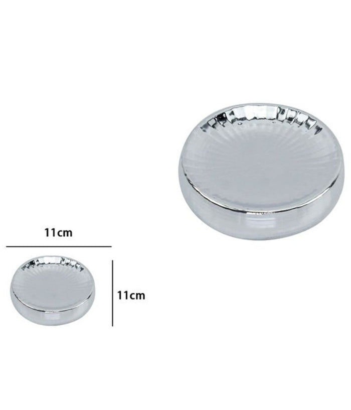 Piattino Porta Sapone Argento Porta Saponetta Per Bagno Accessori Arredo 59924         