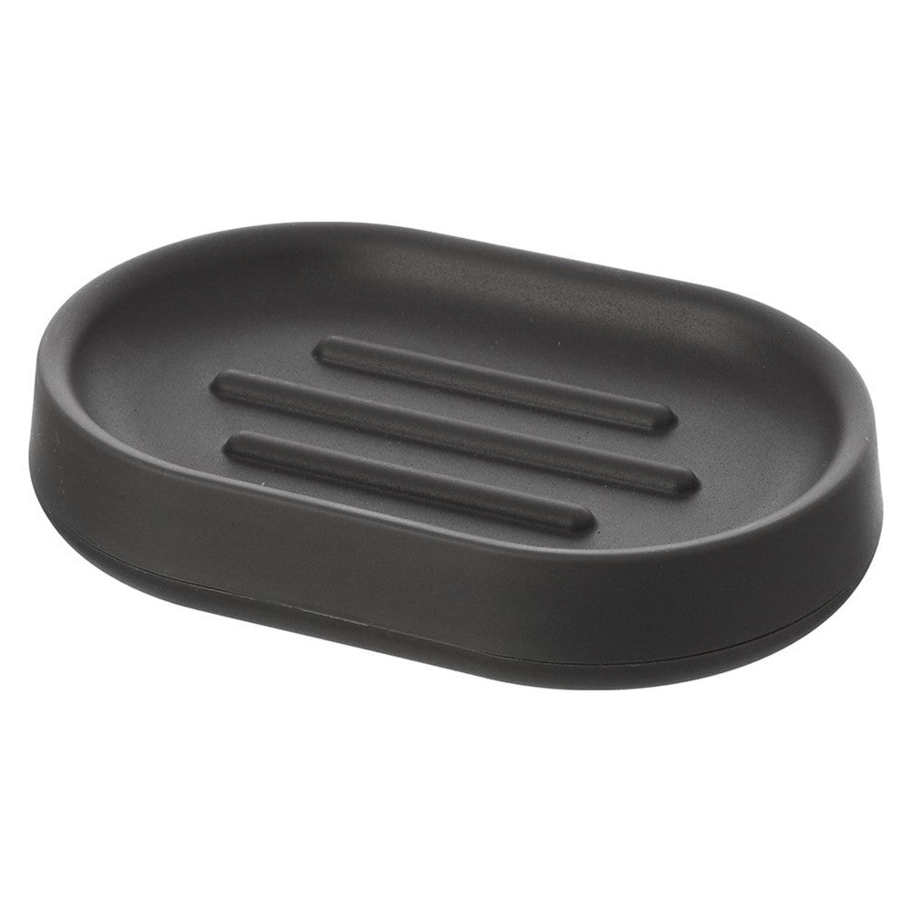 Piattino Porta Sapone Moderno In Plastica Grigio Da Appoggio