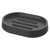 Piattino Porta Sapone Moderno In Plastica Grigio Da Appoggio