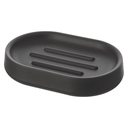 Piattino Porta Sapone Moderno In Plastica Grigio Da Appoggio