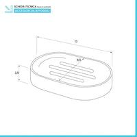 Piattino Porta Sapone Moderno In Plastica Tortora Da Appoggio