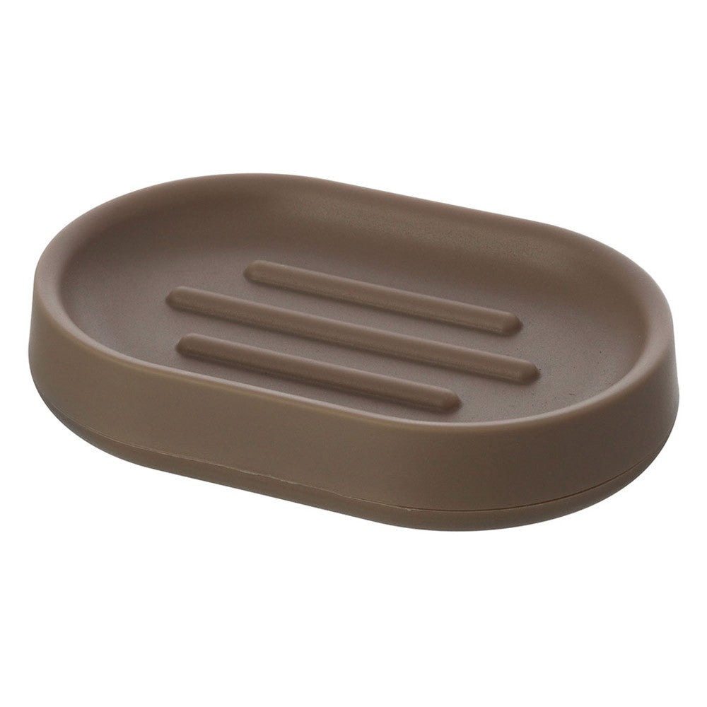 Piattino Porta Sapone Moderno In Plastica Tortora Da Appoggio