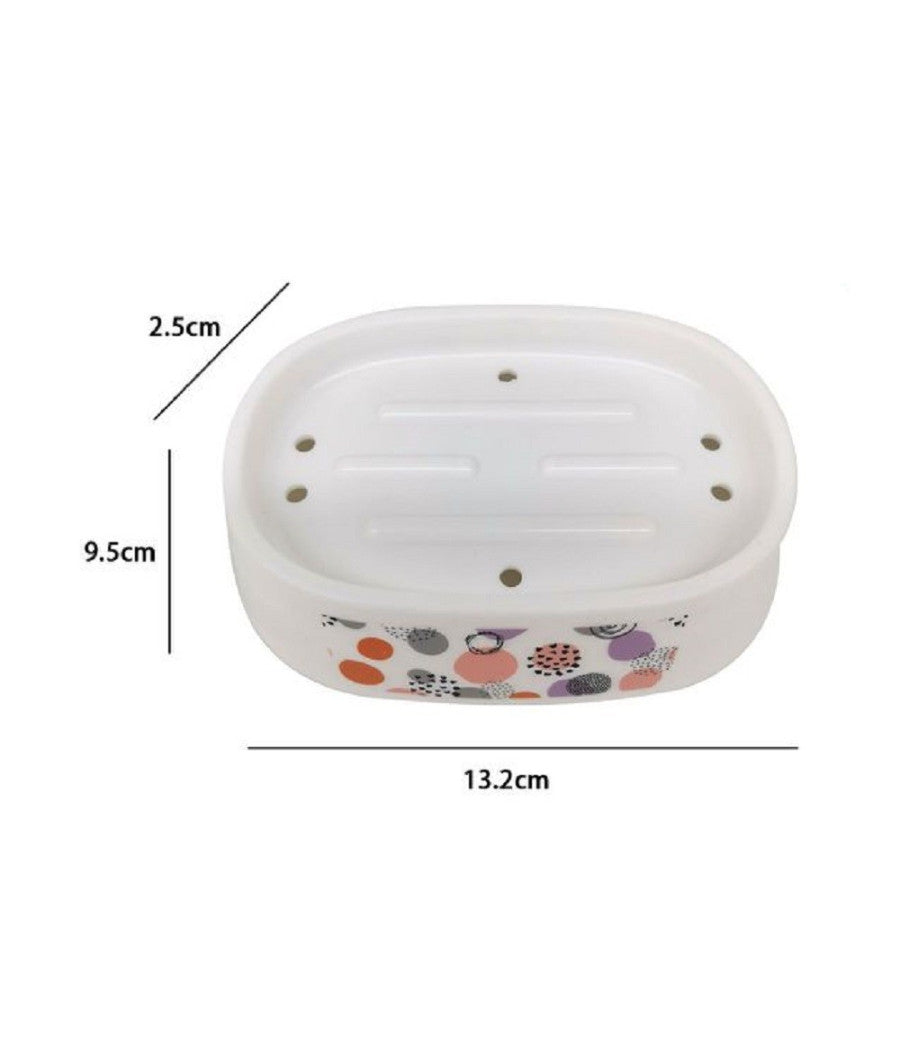 Piattino Porta Sapone Saponetta Accessorio Arredo Bagno Con Sfere Astratte 87084         