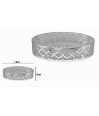 Piattino Porta Sapone Saponetta Accessorio Bagno Argento Stile Baracco Arredo 59108         