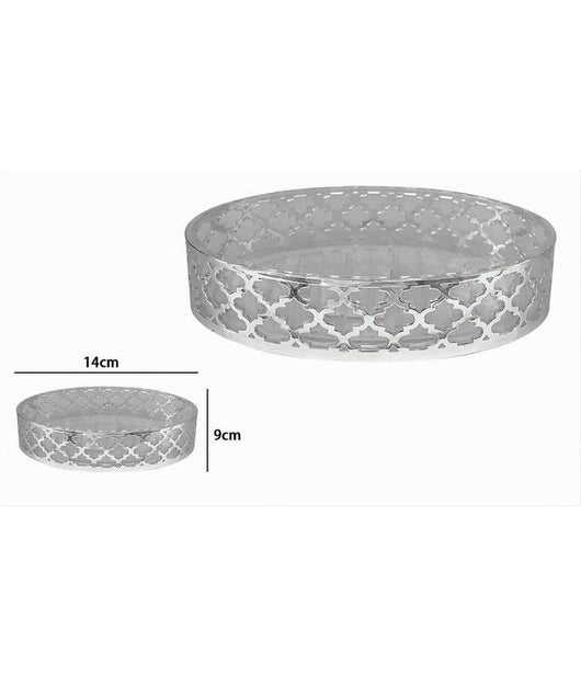 Piattino Porta Sapone Saponetta Accessorio Bagno Argento Stile Baracco Arredo 59108         