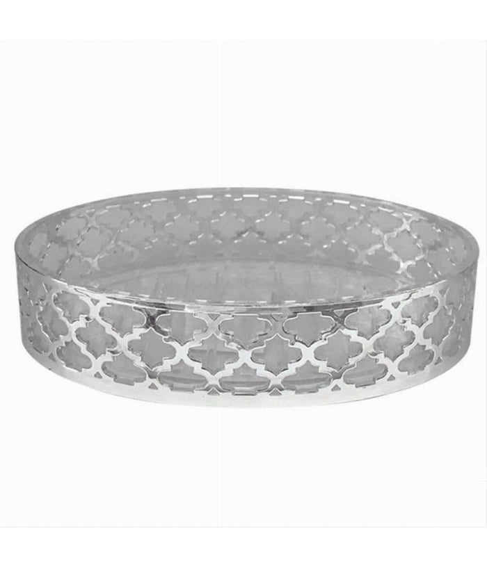 Piattino Porta Sapone Saponetta Accessorio Bagno Argento Stile Baracco Arredo 59108         