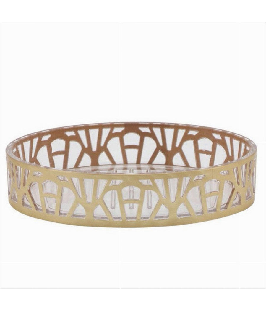 Piattino Porta Sapone Saponetta Accessorio Bagno Oro Contemporaneo Arredo 59099         