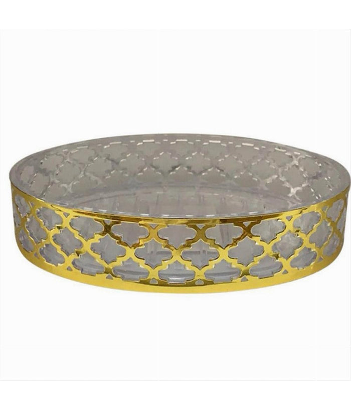 Piattino Porta Sapone Saponetta Accessorio Bagno Oro Stile Baracco Arredo 59105         