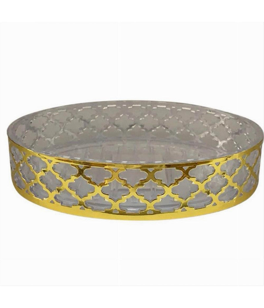 Piattino Porta Sapone Saponetta Accessorio Bagno Oro Stile Baracco Arredo 59105         