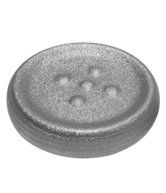 Piattino Porta Sapone Saponetta Argento Rigato Accessorio Arredo Per Bagno 59940         