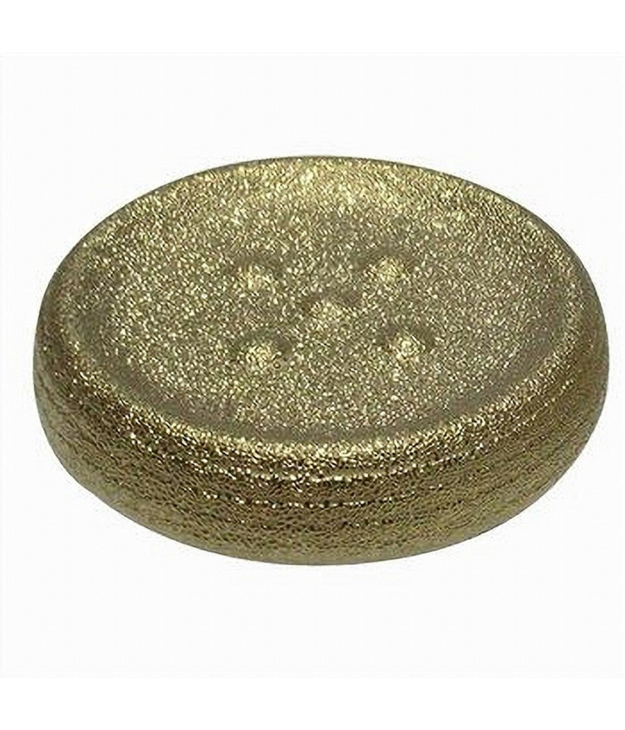 Piattino Porta Sapone Saponetta Dorato Rigato Accessorio Arredo Per Bagno 59936         