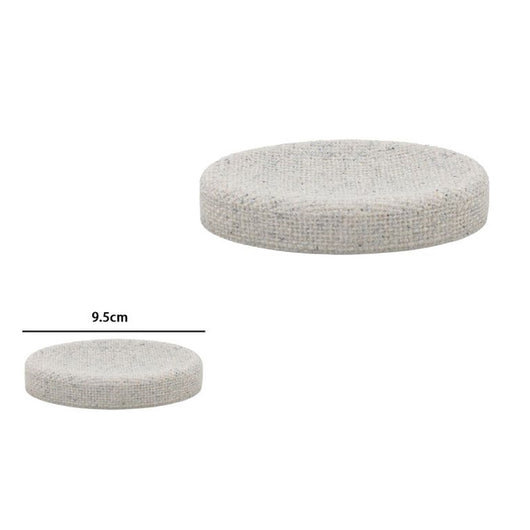 Trade Shop - Piattino Porta Sapone Saponetta Effetto Tela Juta Intrecciato Naturale Per Bagno 87828         