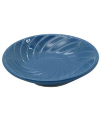 Piattino Porta Sapone Saponetta In Ceramica Rigata Spirale Blu Tondo Bagno 79956         