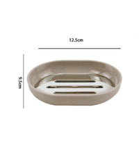 Piattino Porta Sapone Saponetta Tortora Silver Accessori Bagno 12.5x9.5 Cm 69468         