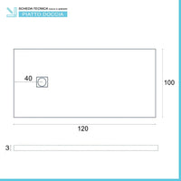 Piatto doccia 100x120 marmo resina Karen antracite effetto pietra