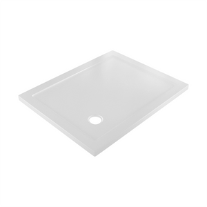 Piatto doccia bordato 80x90 cm in acrilico rinforzato bianco lucido | Asteios
