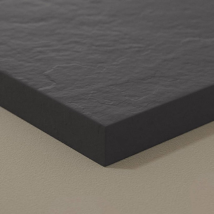 Piatto doccia 70x120 cm antracite effetto pietra in resina riducibile Karen